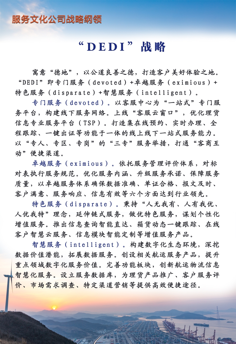 服务文化公司战略纲领