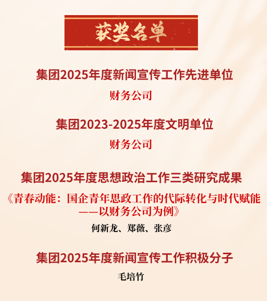 双喜临门！公司摘得集团新闻宣传工作先进单位与文明单位两项重磅荣誉配图